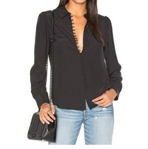Frame Silk Button Blouse
